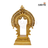 Brass Frame with Base – 12.3 Inch Height | Elegant Brass Framed Figure with Base for Pooja Altar & Gifting